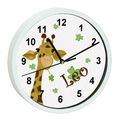 Kinder Wanduhr Kinderzimmer Kinderuhr mit Namen leise lautlos Giraffe