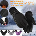 Herren Damen Warm Thermo Touchscreen Handschuhe Winter Wasserdicht Fahrrad DE