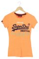 SUPERDRY T-Shirt Damen XS Orange Kurzarm Vintage Casual Look