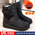 Damen Winter Wasserdicht Schneeschuhe Warm Stiefel Stiefeletten Flache Boots DHL