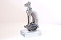 Silberton ägyptische Bastet Katzenfigur - Skarabäus Halskette - Eye of Ra - selten