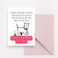 Lustige Valentinstagskarte vom Hund bis zur Mutter