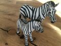 Schleich Zebra mit Fohlen guter leicht bespielter Zustand bei dem Fohlen VINTAGE