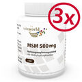 Vita World 3er Pack MSM 500mg 3 x 100 Kaps. Methylsulfonylmethan Made in Germany