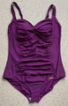 Damen Badeanzug,- Einteiler mit Raffungen  Größe 44 B  Farbe lila  Marke LASCANA
