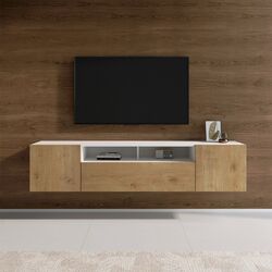 TV Lowboard TV Schrank Fernsehschrank Fernsehtisch Holz Hängend/Bodenstehend F03✅10-JAHRE NACHKAUF GARANTIE ✅Größe: 180cm