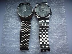 2x Vintage Seiko Uhren SQ + SQ 100 Armbanduhren Schmuck Dachbodenfund