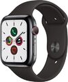 Apple Watch Series 5 [GPS + Cellular, inkl. Sportarmband schwarz] 44mm Edelsta A