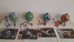Lego star wars Planeten mit Minifigur und Minibuilt 9677, 9674, 9675, 9679