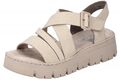 Rieker Damen Plateau-Sandale Beige Nude Sandalette V1063-60