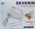 SEVERIN HM 3827 Handmixer Weiß 200 Watt Inkl. 2x Rührbesen 2x Knethaken Mixer