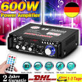 Bluetooth 600W Stereo Verstärker HiFi Digital Power Amplifier FM Audio 12V EU