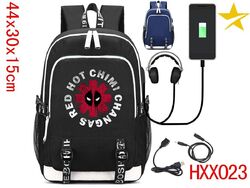 Comics Deadpool Fashion Laptop Backpack USB Travel Bag Schoolbag Shoulder Bags