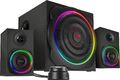 Gravity Carbon RGB 2.1. Subwoofer System Soundsystem Blutooth Gaming PC wie NEU!