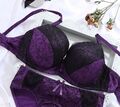 Frauen BH Sets Stickerei Spitze gepolstert Push up BH Höschen Set