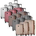 Reisekoffer Koffer Hartschalen Trolley Kofferset Rollen M-L-XL - Set in 5 Farben