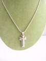 COLLANA in ARGENTO 925 CON CROCE silver necklace chain with cross pendant