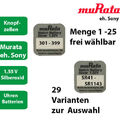 Murata (Sony) 315-399 Uhren Batterien 1,55V Knopfzellen Silberoxid ÖZEN SAAT