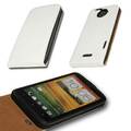 Handyhülle Flip Case Hülle Tasche Schutzhülle für HTC One X Weiß