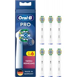 Oral-B Pro Tiefenreinigung 6er Aufsteckbürsten weiß Indikator-Borsten X-förmig