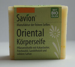 Savion Körperseife "Oriental" vegan BIO 80 g Naturseife handgefertigt in Bayern