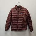 Patagonia Daunenpullover Puffer leichte Jacke dunkelrubinfarben Damen Größe Medium