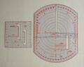 Kartenwinkelmesser KW Satz 1 Dennert & Pape Aristo BW Planzeiger map protractor