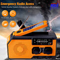 Solar Radio Handy Ladeger?t Notfall Kurbelradio Camping AM/FM NOAA Taschenlampe