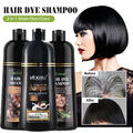500ml Verdunkelung Schwarzes Braun Shampoo Haar Färben Black Hair Dye Haarfarbe