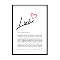 LIEBE | Definition Poster & Kunstdrucke | Wandbilder Geschenk