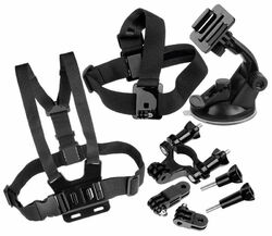 Mehrteiliges Set Fahrrad Brustgurt Kopfband f Rollei Actioncam 410