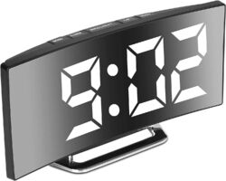 7" LED Wecker Digital Alarmwecker Temperatur Uhr Schlummerfunktion Tischuhr