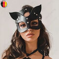 Sexy Leder Venezianische Maskerade Maske Halloween Frau Katze Maskiert Cosplay