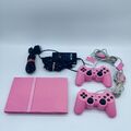 Sony Playstation 2 PS2 Konsole - Slim Pink SCPH-77004 Inkl. 2 Controller + Kabel