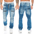 Cipo & Baxx Herren Jeans Regular Slim Fit Hose Denim Jeanshose Mens Pants Blau