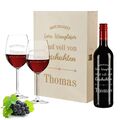 4-TLG personalisiertes Wein Geschenkset Weingläser - gravur weinglas geschenk