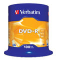100 Verbatim DVD-R 4,7GB 120Min 16x AZO Matt Silver Spindel