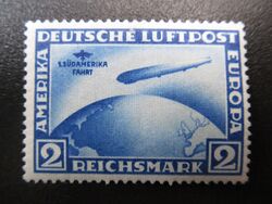 DR Nr. 438, 1930, Zeppelin, Südamerikafahrt, postfrisch, Mi 1700€ *KZ1002*
