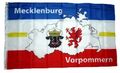 Fahne / Flagge Mecklenburg Vorpommern Karte 90 x 150 cm