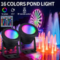 10W LED Unterwasser Lichter Aquarium Pool Garten Teich Beleuchtung Flutlicht RGB