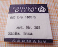 Vintage Watch Part PUW 660 - 1653 S  NR. 361 Stoßsicherung INCA