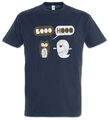 Booo Hooo T-Shirt Ghost Owl Fun Geek Nerd Uhu