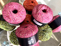450 g Lana Grossa ALESSIA Wolle  Baumwolle Luxus Stricken Rosa Pink Grün Orange