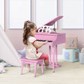 30 Schlüssel Mini Kinder Klavier für Kind mit Musikständer und Bank beste Geschenke Spielzeug