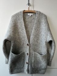 Edited Strickjacke Wolle Grau Gr. S