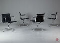 Vitra Aluminium chair EA 108 Hopsak Schwarz Alu poliert Bürostuhl + Armauflagen