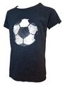 Fußball Poloshirt für Kinder Gr. 12 - mit echten Pailletten - Dunkelgrau Tshirt