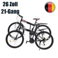 Mountainbike 26 Zoll Herren Fahrrad Klapprad mit schutzblech 21 Gang MTB Unisex