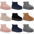Damen Warm Gefütterte Plateau Boots Bequeme Profi-Sohle Schuhe 840733 Mode