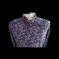 Tchibo Blusen Shirt Gr. 36/38 Stehkragen Floral Blumenmuster Damen Langarmshirt 